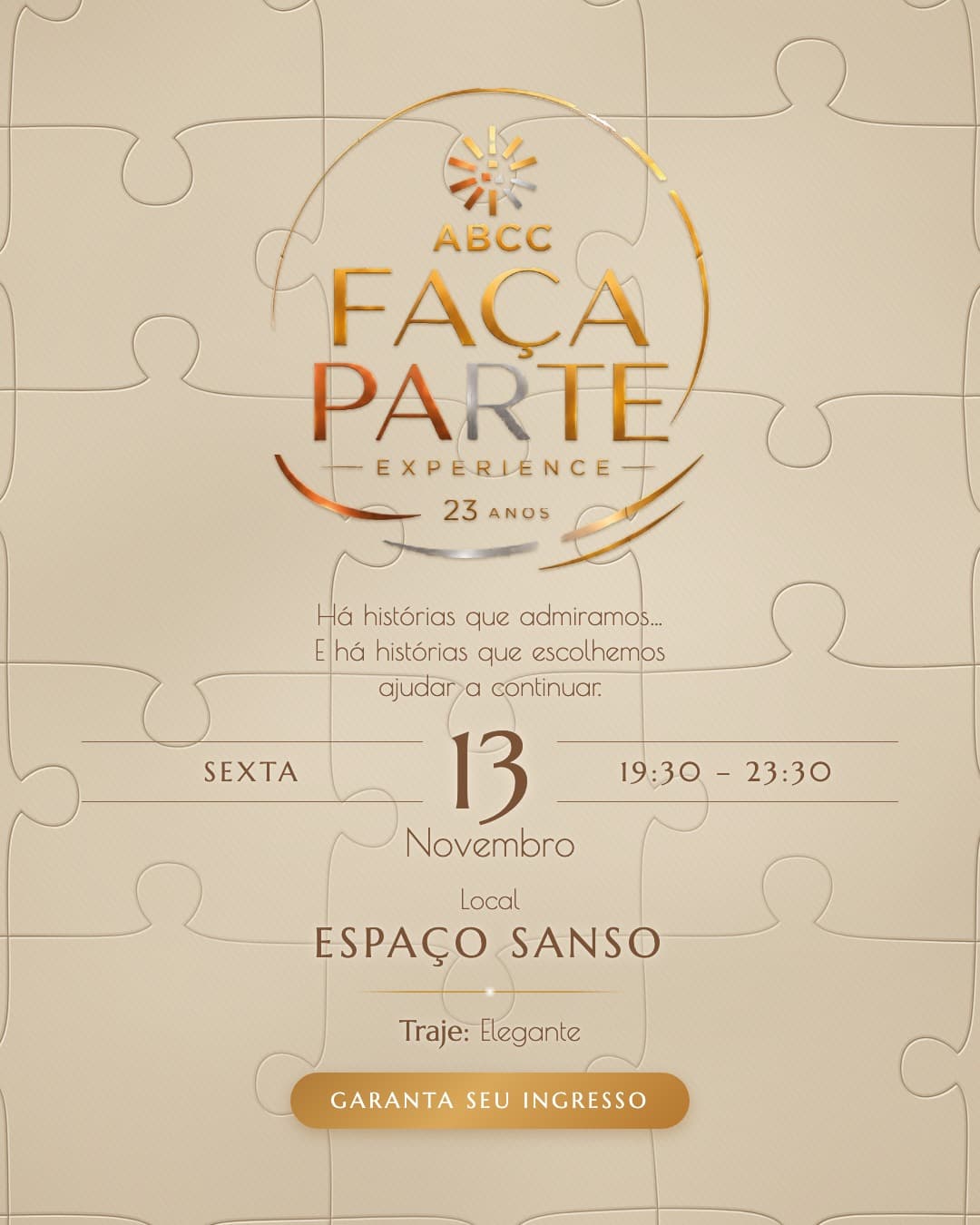 FAÇA PARTE EXPERIENCE — ABCC 23 ANOS